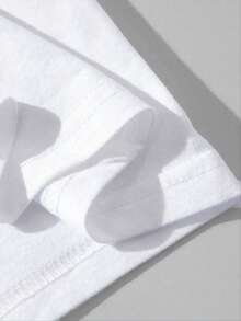 男士新款休闲个性水果图案印花短袖T恤，搭配休闲裤，适合旅行/度假/户外露营/运动 - 白色 - 查看 6