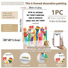 1 件，帆布挂画，带框，防水，教室装饰，教师墙面艺术，平等海报，儿童可打印艺术，同性恋，女孩力量，LGBTQ，包容，励志名言，墙面艺术，海报，LGBT - 彩色 - 查看 13