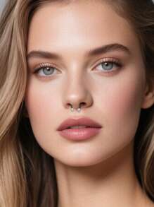 CIZME Different Style Nose Ring, Black Red Nose Ring Septum Horseshoe Earring Eyebrow Lip Helix Tragus Cartilage Piercing Ring, Mustache Shape Nose Piercing, Tongue Ring, Fake Nose Ring CZ African Nose Cuffs, Nose Rings Clip On Nose Jewelry For Woman Gift For Party