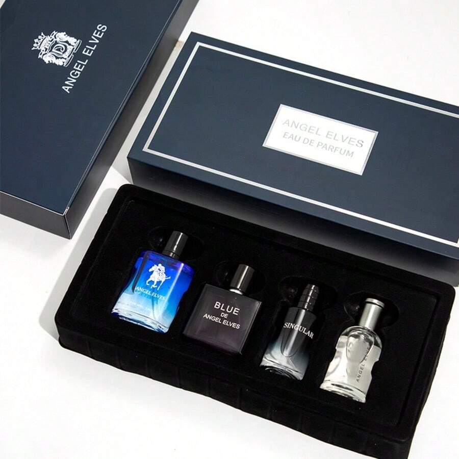 Men's Cologne Set 4 In 1 Set, Fresh Lemon Scent 1.01 Oz Long Lasting Fragrance Set Perfect Birthday Gift For Father, Boyfriend - Hương thơm nồng nàn - Xem 1