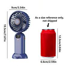 Ventilador de mano mini de verano, con tres formas de usar: se puede sostener con la mano, colocar sobre la mesa o colgar alrededor del cuello. Con batería recargable incorporada, adecuado para viajes, campamentos, fiestas, un regalo especial.