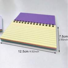 1 Set Of Simple Horizontal Line Colorful Tearable Coil Notebook, Office Supplies Diary Stationery Notebook, Students Carry Small Notebook, Opening Season Office Stationery Supplies,School Supplies,Back To School