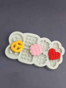 2pcs Silicone Heart Shaped Cookies/Chocolate Cake Mold DIY Bakeware - Light Grey - View 4