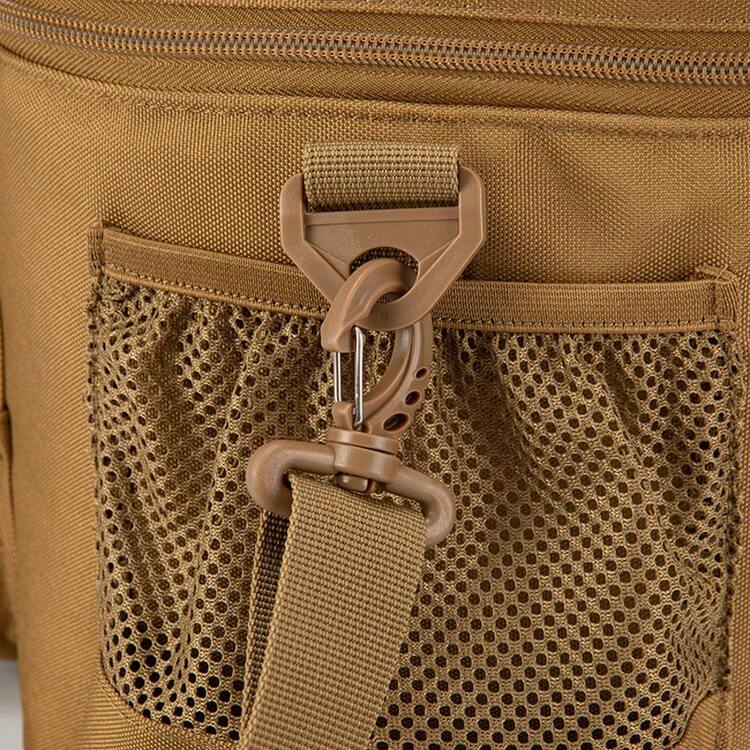 Tactical Lunch Bag For Men, Heavy Duty Lunch Insulator, Leak Proof, Durable For Office, Camping, Picnic, Water Bottle With MOLLE Webbing. - Khaki - View 6