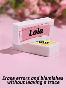 10pcs Personalised Pencil Erasers.Customized Text And Colour. Students Teachers Prize Reward Back To School Office Supplies Graduation Gift.