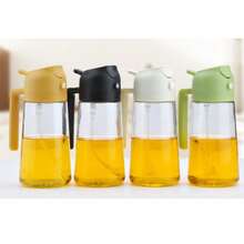 1pc Oil Sprayer For Cooking, 2 In 1 Olive Oil Dispenser Bottle For Kitchen, 470ml 16oz Premium Glass Oil Bottle, Oil Mister For Air Fryer, Salad, Frying, BBQ - Multicolor - View 9