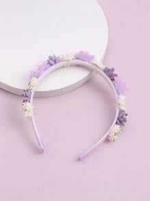 1 Peça Tiara Flor Roxa para Crianças, Adequada para Férias, Viagens, Festas, Uso Diário na Primavera e Verão para Meninas