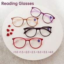 Kit 1 Round Reading Glasses With Prescription + Box + Flannel Gift For Unisex - Ngẫu nhiên - Xem 5