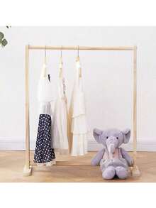 Baby Room Storage Rack, Indoor Hanging Clothes Rack, Floor Standing Bedroom, Children's Room, Kindergarten Solid Wood Hanging Clothes Rack, Simple Storage Rack - Children's Rack - View 10