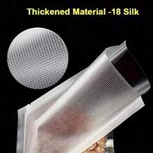 100pcs Mesh Vacuum Bags, Textured Vacuum Bags, Airtight Bags For Cooked Food Vacuum Sealing And Preservation - Beige - View 3