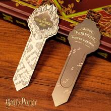 Harry Potter 1pc Officially Licensed Harry Potter Marauder's Map With 5 Vintage Bookmarks, Hogwarts Magical Cosplay Prop, Aesthetic Funny Bookmarks, Magic Treasure Map For Fans & Book Lovers, Office Supplies Back To School