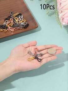 10 peças Mini Clipes de Carabina Micro Mola Gancho Rápido Chaveiro Clipe de Mola Gancho Chaveiro Acampamento Ao Ar Livre Uso Diário Caminhadas Ao Ar Livre Pesca Camping Mochila Acessórios Y2K
