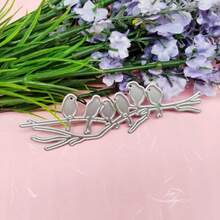 1pc Metal Cutting Die Bird Habitat DIY Scrapbook Paper Craft Knife Die Blade Punching Template Mold - Silver - View 9