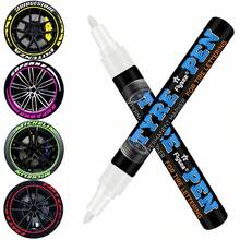 1pc Tire Pen, Tire Letter Shaped Pen, Waterproof, Fade-Resistant Graffiti Pen For Tire Decoration, Auto Paint Touch Up, Engine Screw Marking School Supplies, Back To School - Tire Paint Pen - View 7