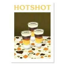 1pc Gift Vintage Cocktail Canvas Painting Pasta Juice Martini Whiskey Sour Wall Arts Posters Living Room Kitchen Decor Optional Frame ,Wall Art With Frame - Multicolor - View 32