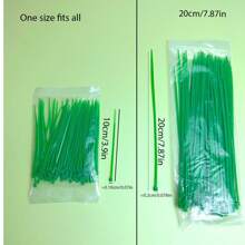 100pcs/Set Multi-Purpose Plastic Zip Ties, Soft & Durable Plant Fixing Straps, Convenient Garden & Lawn Care Cables, Easy To Use Directly Hole And Pull Fastening