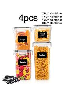 36pcs Airtight Food Storage Containers With LIDS - Perfect For Kitchen Pantry Organization And Storage Of Grains, Rice, Pasta, Tea, Nuts And Coffee Beans - Dishwasher , Including Labels And Markers,Stocking Stuffers For Women,Vanity,Local Warehouse - Black and White - View 10