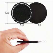 2 Stücke Auto Becherhalter Silikon Anti-Rutsch Matte, Auto glänzende Becherhalter Untersetzer, Fahrzeug Innenraum Ablage Pad, geeignet für Auto, SUV - erhältlich in Schwarz, Pink, Blau