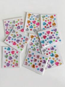 ملصقات راين قوس ، اكسسوارات ملصقات أكريليك للأطفال ، ملصقات ديكور كاميرا CCD ملئها بالراين مناسبة للتزيين على أدوات مختلفة والقرطاسية، العودة للمدرسة