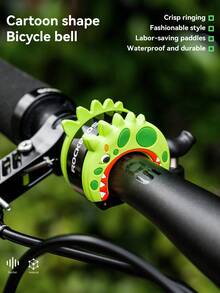 ROCKBROS Dinosaur-Themed Bike Bell Cartoon Alarm With 100dB Alert Waterproof Aluminum Alloy