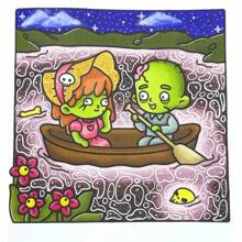 [Healing & Stress Relief] "Spooky Summer" 48-Page Coloring Book - Cute Pixies' Summer Time For You To Color, Beginner-Friendly Tracing & Doodle Art For Stress Relief, Thick & Opaque, Safe & , Back To School Gift (Recommended For Use With A Painting Pad)