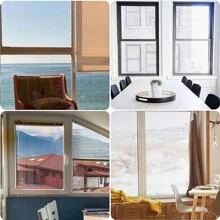 1 pieza Pantalla invisible contra mosquitos de verano autoadhesiva y simple, pantalla de ventana cortable encriptada con cinta de gancho y bucle, pantalla contra mosquitos autoadhesiva para el hogar, pantalla de ventana encriptada con cinta de gancho y bucle gratis, pantalla de ventana invisible
