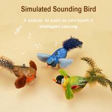 1pc Cat Toy Simulated Bird Vocal Toy, Self-Entertaining Anti-Boredom Toy For Cats - Green - View 1