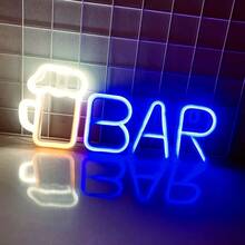 1 件高亮鸡尾酒玻璃瓶啤酒杯霓虹灯手势 666 手 LED 杯、外星人、星球、牛头、火焰、樱桃、狗爪、游戏控制器、酒吧杯装饰灯、LED 霓虹灯家居装饰、派对装饰、圣诞派对装饰、圣诞礼物 - 雞尾酒杯 - 查看 44