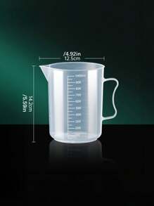 1pc Plastic Measuring Cup With Scale, Household Scale Cup, Kitchen Liquid Measuring Cup, Multi-Function Baking Cooking Measuring Cup, Kitchen Essential Tools, Kitchen Supplies, Household Supplies