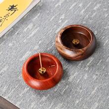 1PC Ebony Circular Home Aromatherapy Stove Suitable For Hydrotherapy, Yoga And Meditation, Home Decoration And Unique Gift Ideas, Incense Burner Rack, Room Decoration, Creative Incense Burner Plate