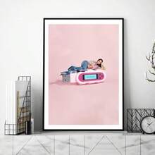 1 件可选画框斯堪的纳维亚时尚墙面艺术 Emilia Mernes Mp3 歌手高清帆布海报和印刷品家居卧室客厅装饰 - 彩色 - 查看 24