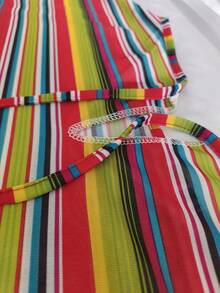 1 pieza Poncho mexicano multicolor a rayas con decoración de flecos, para carnaval, festival, actuación en el escenario, disfraz de fiesta de Halloween