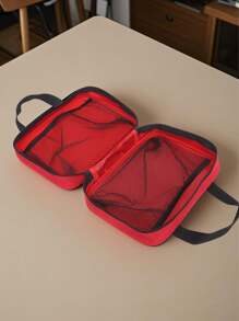 1 pièce Trousse de premiers soins rouge, sac médical, sac de rangement extérieur, pochette médicale imperméable, sac d'urgence épidémique, étui portable à main, sac de premiers soins portable, boîte à médicaments, pour la maison, la voiture, le secours extérieur