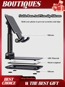 1个可折叠桌面手机支架，适用于智能手机和平板电脑 - C款 - 查看 4