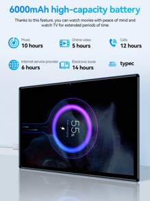 Qetupa 10.1" Z50 Android 14 Tablet,3GB RAM+64GB ROM,MTK 6755 Octa-Core 1.6GHZ Processor,HD(1280x800) IPS Touch Screen,BT 5.2&802.11ac WiFi5,GPS,2MP Front Camera&5MP Rear Camera,6000mAh Large Battery,No Support SIM Card.Tap Into Entertainment From Anywhere With A Lightweight, Durable Design And Strengthened Glass Made From Aluminosilicate Glass.