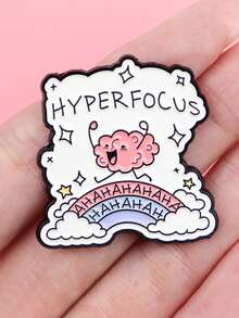 1PC Brain Character Enamel Pin Mental Health Brooch Pines Lapel Pins Badge On Backpack Clothing Accessories Fashion Jewelry Gifts - Multicolor - View 6