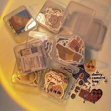 6pcs/3pcs./1pc Storage Box Plastic Storage Box, Square Transparent Plastic Storage Box With Lid - Durable, Seamless Storage Box For Jewelry, Hardware, Earplugs And Small Accessories - Multi-Purpose, Wear-Resistant, Jewelry Storage Box, Desktop Storage Sticker Storage Box
