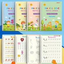 4 Books+1 Pen+6 Supplements+1 Pen Grip, Children's Copy, Children's Exercise Book, Magic Character Book, Children's Education Exercise Book, Halloween, Christmas, And Thanksgiving G - 4 bộ (màu sắc tay cầm ngẫu nhiên) - Xem 1