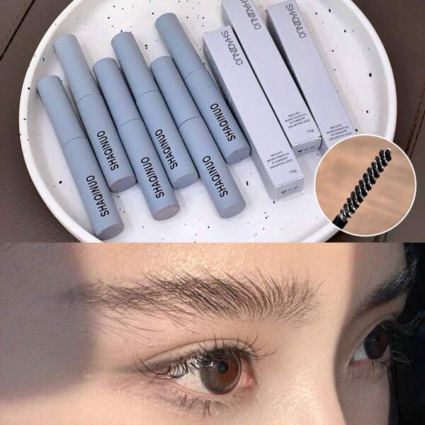 SHAQINUO Multi-Dimensional Volumizing Eyebrow Gel, Wild Brow Shaping Pomade, Fresh & Fast Drying, Natural 3D Effect, Separates Brow Hairs, Long-Lasting Waterproof & Sweatproof, Smooth Transparent Gel Formula, Holds Brow Makeup In Place