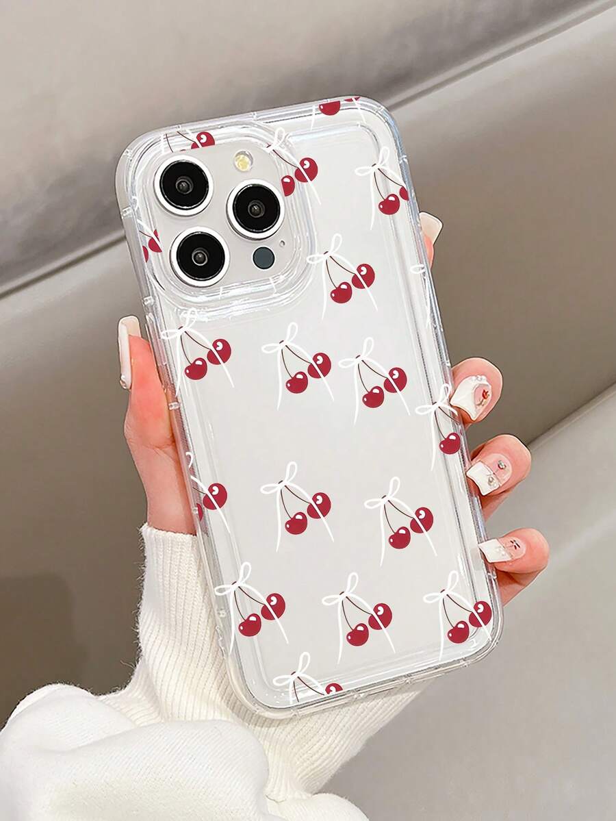 1个白色蝴蝶结红色樱桃气囊防震手机壳，兼容苹果16 Pro Max/11/12/13/14 Plus/15 Pro/XR/XS/12/13 Mini/15，透明气囊软壳；1个白色蝴蝶结红色樱桃气囊防震手机壳，兼容苹果16 Pro Max/11/12/13/14 Plus/15 Pro/XR/XS/12/13 Mini/15，透明气囊软壳；可爱17/17 Pro/17 Pro Max/Air手机保护套 - 彩色 - 查看 1