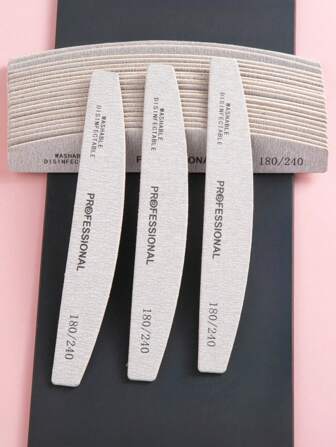 Nagelvijl 20/10/5/3 stuks, nagelvijlen met korrel 180/240 voor natuurlijke nagels, professionele sterke vijlen voor nagels, dubbelzijdige, afwasbare vingernagelvijlen, manicureset, nagelbenodigdheden
