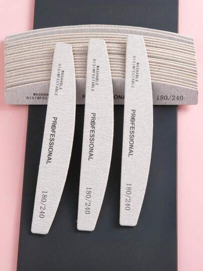 Pilă de unghii 3/5/10/20/50 buc, 100/180 Grit Emery Boards pentru unghii, Zebra cu fețe duble, lavabilă, grosieră, pentru unghii acrilice și extensii, îndepărtarea unghiilor, kit de manichiură, salon, uz casnic