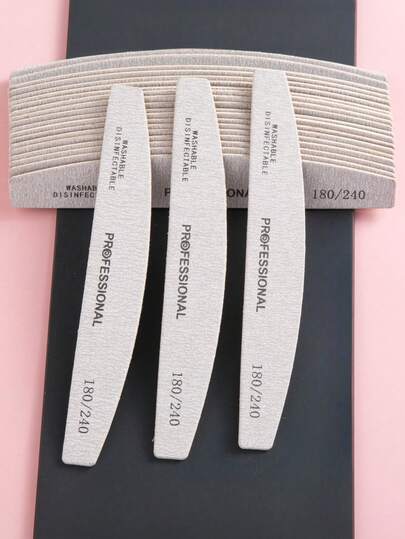 3/5/10/20/50pcs Nail File,100/180 Grit Emery Boards For Nails, Zebra Doubled Sides Washable Coarse Nail Files For Acrylic And Extension Nail Removal Nail Care Manicure Kit Salon Home Use