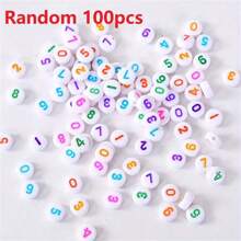 100pcs/Pack 7mm Multi-Color Heart Shaped Acrylic Beads For DIY Jewelry Making, Cute Acrylic Bead Set For Bracelets And Necklaces, Craft Supplies Without Power Required