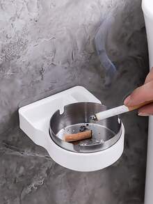 1件装吸烟壁挂式烟灰缸，适用于家庭客厅、卫生间、壁挂式马桶，创意无孔防飞灰烟灰缸，可拆卸，易清洁 - 彩色 - 查看 2