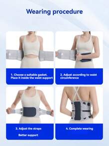 Waist Brace With Wide Compression, Fly-Knit Strap & Cooling Material For All-Day Comfort