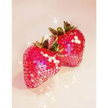 1PC Fashion Pink Disco Lemon Grape Apple Cherry Strawberry Poster Print Fashion Wall Art Picture Decor Frameless Canvas Painting Optional Frame ,Wall Art With Frame