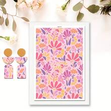 1pc Ultra-Light Water Transfer Paper With Colorful Flower Patterns – Perfect For DIY Ceramic Earrings, Jewelry & Polymer Clay Crafts, Blue & White Checkered Design, Craft Transfer Paper | Tropical Design | Intricate Designs - Multicolor - View 22