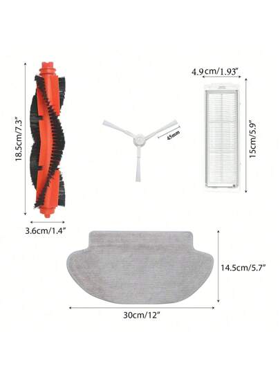 Replacement Parts Compatible Xiaomi Mijia Robot Stofzuiger Mop 2S 3C Mi Aspiradora Accessories Cloths Main Side Brush XMSTJQR2S STYJ02YM view 2