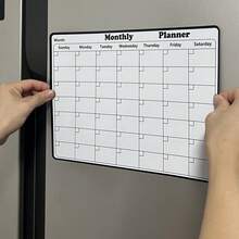 1pc Magnetic Refrigerator Dry Erase Calendar - Monthly/Weekly Meal Planner With Strong Magnetic Backing And Reusable Whiteboard Surface, Home Organization Kitchen Schedule - Multicolor - View 13